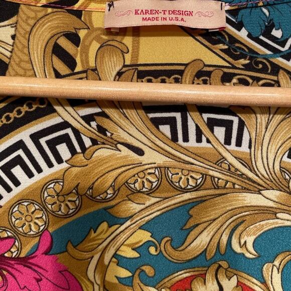 Karen-T Design Long Baroque Kimono Robe Duster | Vintage Hollywood Glam, USA - Picture 4 of 7